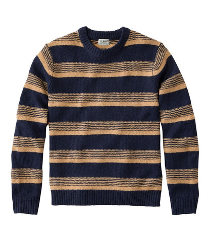 L.L.Bean | Men's Bean's Classic Ragg Wool Sweater, Crewneck, Stripe