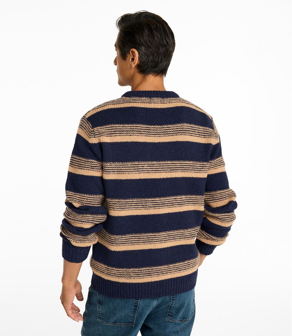 L.L.Bean | Men's Bean's Classic Ragg Wool Sweater, Crewneck, Stripe