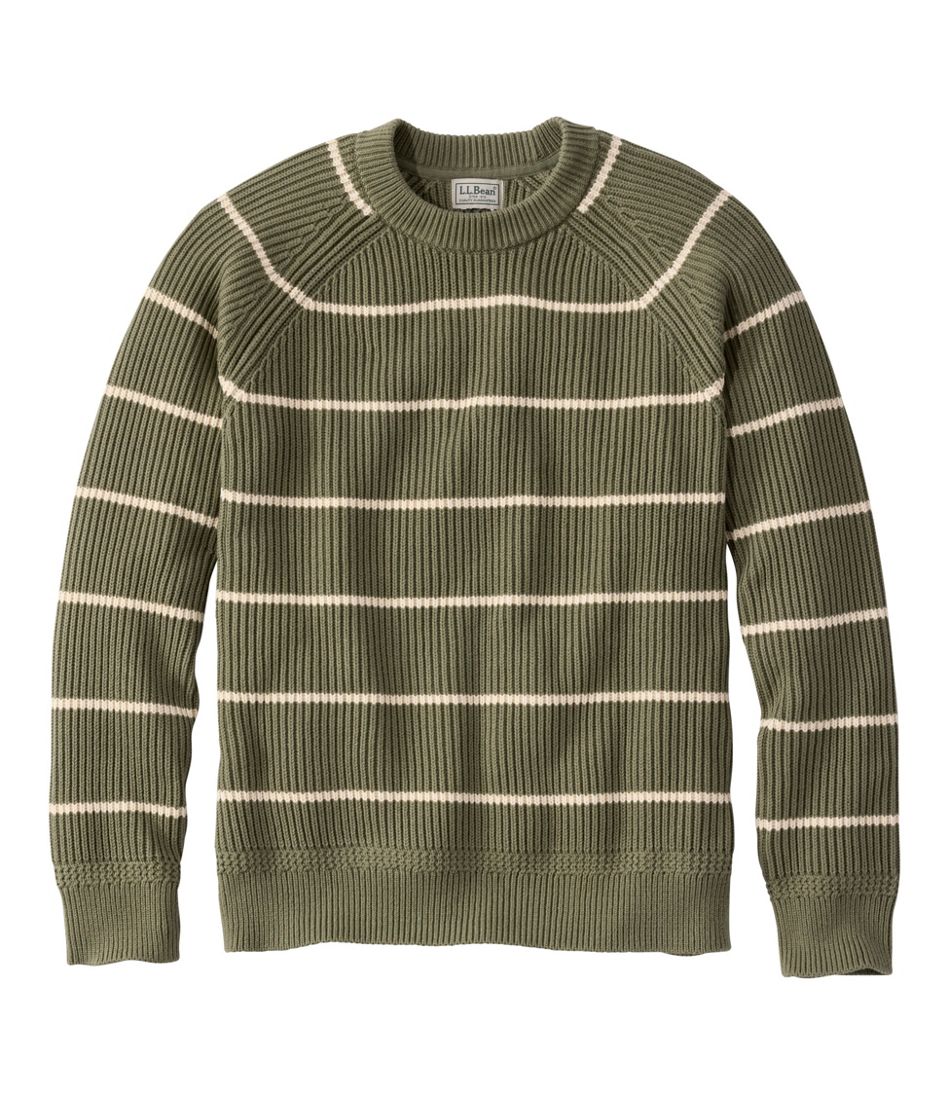 L.L.Bean | Men's Mariner Rib Crew Sweater, Stripe