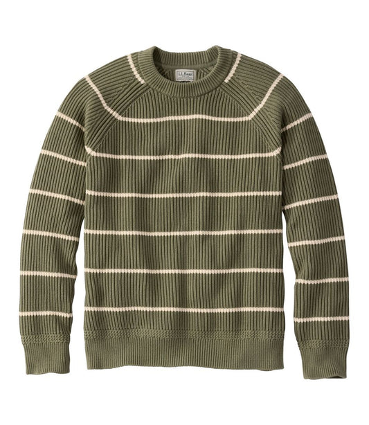 L.L.Bean | Men's Mariner Rib Crew Sweater, Stripe