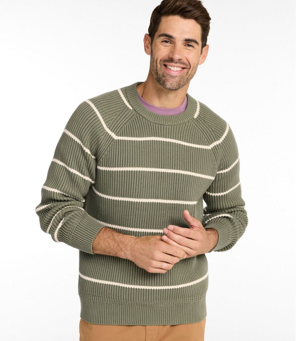 L.L.Bean | Men's Mariner Rib Crew Sweater, Stripe