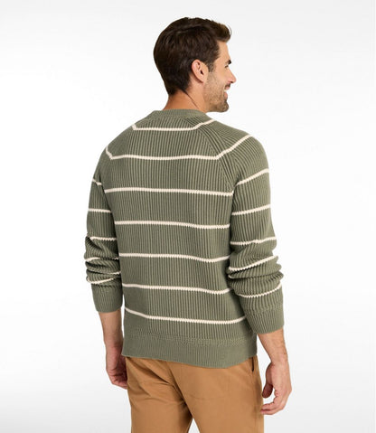L.L.Bean | Men's Mariner Rib Crew Sweater, Stripe