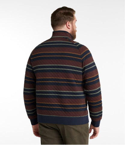 L.L.Bean | Men's Quilted Sweatshirt, Mockneck, Stripe