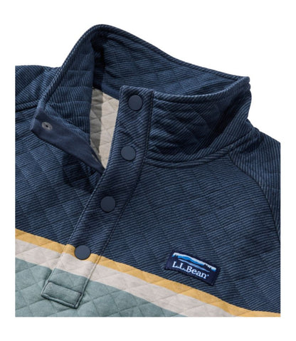 L.L.Bean | Men's Quilted Sweatshirt, Mockneck, Stripe