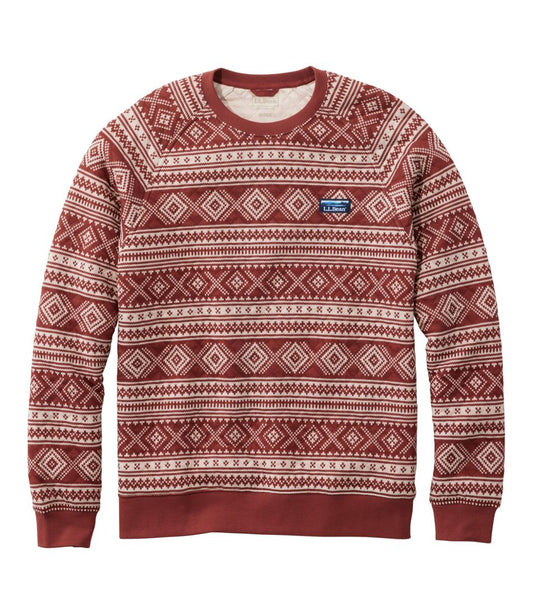 L.L.Bean | Men's Bean's Quilted Sweatshirt, Crewneck, Print