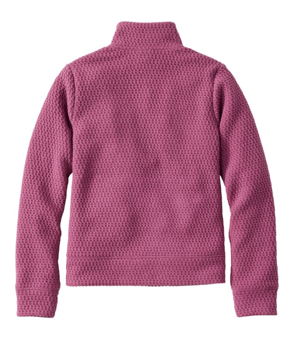 L.L.Bean | Kids' Ridgeknit Pullover, Glow-in-the-Dark Quarter-Zip