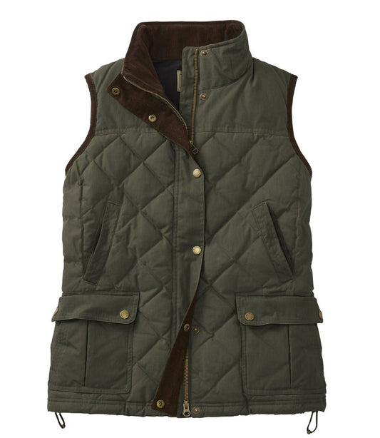 L.L.Bean | Women's L.L.Bean Upcountry Waxed Cotton Down Vest