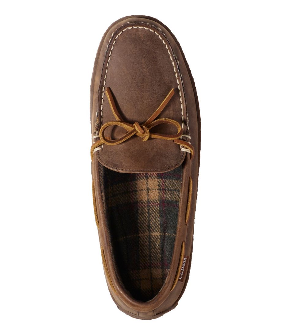 L.L.Bean | Men's Handsewn Slippers, Flannel-Lined