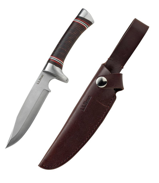 L.L.Bean | L.L.Bean Stacked Leather Hunting Knife