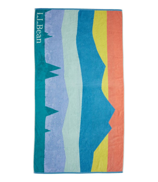 L.L.Bean | Seaside Beach Towel, Colorbars Scenic