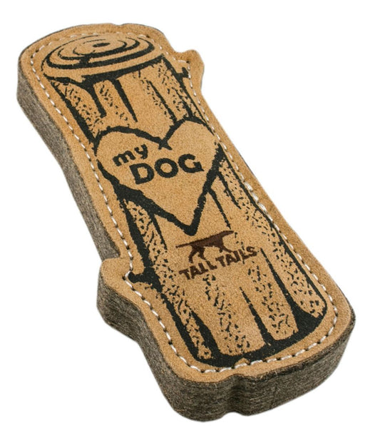 L.L.Bean | Natural Leather & Wool Love My Dog Log Dog Toy