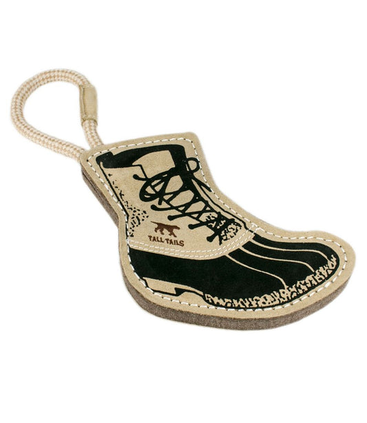 L.L.Bean | Natural Leather and Wool Bean Boot Tug Dog Toy