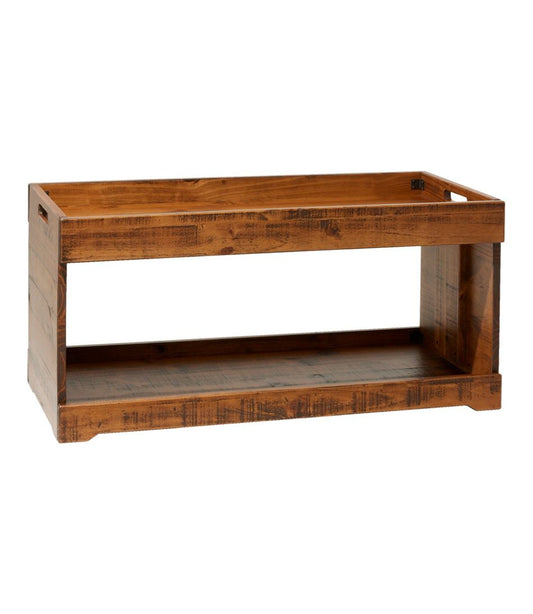 L.L.Bean | Rustic Wooden Two Tier Boot Tray
