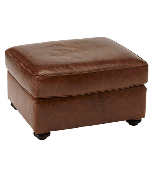 L.L.Bean | Bean's Leather Lodge Ottoman