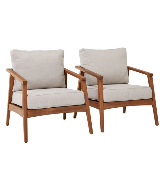 L.L.Bean | Eucalyptus Patio Chair, Set of Two