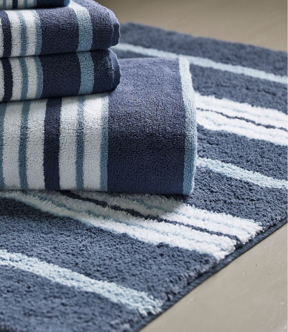 L.L.Bean | Premium Cotton Bath Mat, Multistripe
