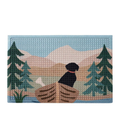 L.L.Bean | Printed Recycled Waterhog Doormat, Row Boats