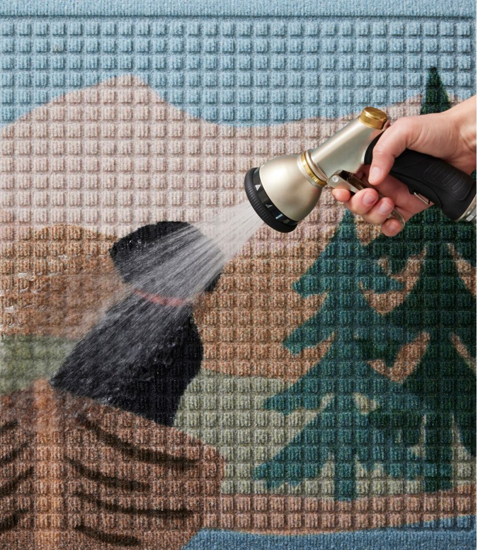 L.L.Bean | Printed Recycled Waterhog Doormat, Row Boats