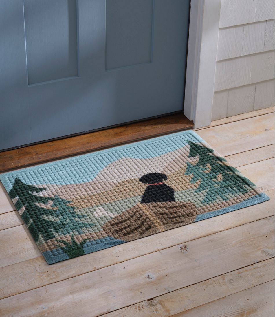 L.L.Bean | Printed Recycled Waterhog Doormat, Row Boats