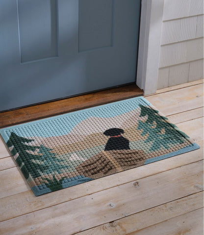 L.L.Bean | Printed Recycled Waterhog Doormat, Row Boats