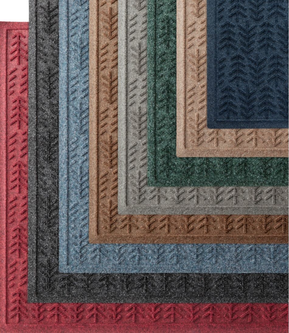 L.L.Bean | Everyspace Recycled Waterhog Doormat, Half Round, Trees