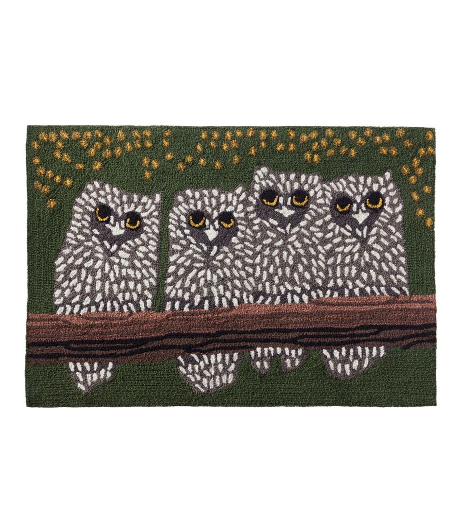 L.L.Bean | Indoor/Outdoor Vacationland Rug, Owls