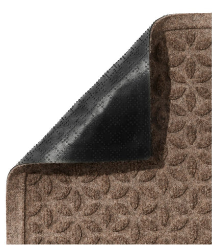 L.L.Bean | Heavyweight Recycled Waterhog Doormat, Half Round, Blooming Circles