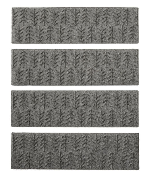 L.L.Bean | Everyspace Recycled Waterhog Mat, Stair Treads, Set of Four, Trees
