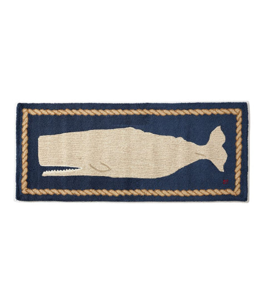 L.L.Bean | Wool Hooked Novelty Runner, Whale