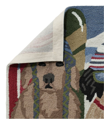 L.L.Bean | Indoor/Outdoor Vacationland Runner, Dogs Skiing