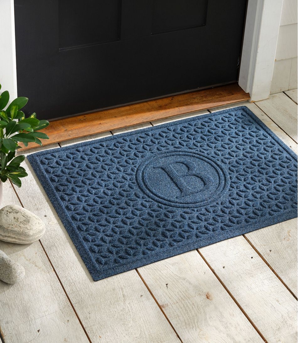 L.L.Bean | Heavyweight Recycled Waterhog Doormat, Blooming Circles, Personalized