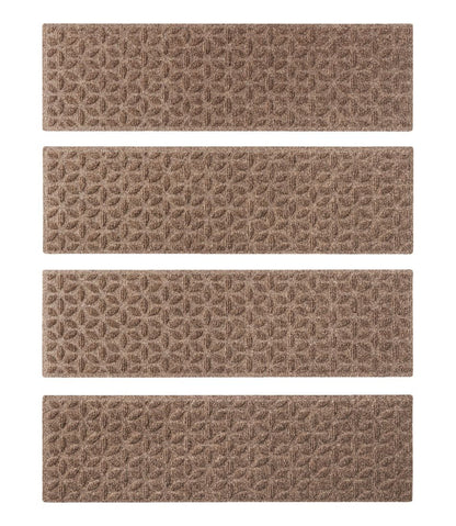 L.L.Bean | Heavyweight Waterhog Mat, Stair Treads, Set of Four, Blooming Circles