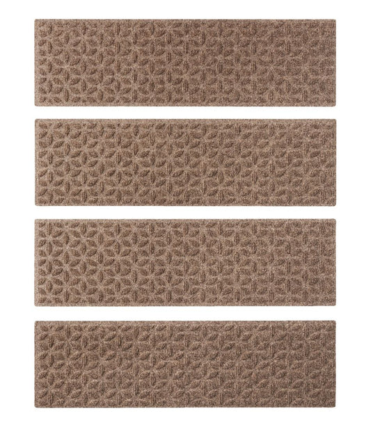 L.L.Bean | Heavyweight Waterhog Mat, Stair Treads, Set of Four, Blooming Circles