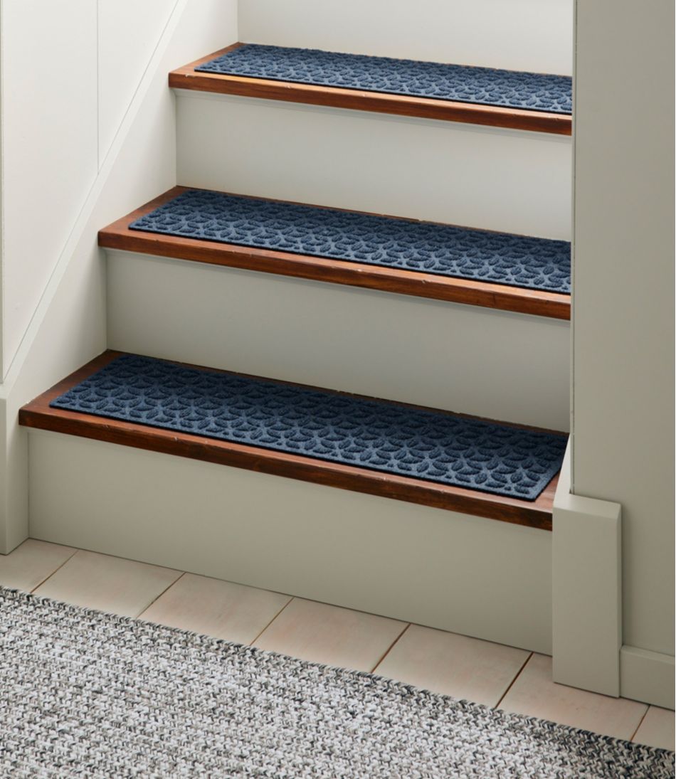 L.L.Bean | Heavyweight Waterhog Mat, Stair Treads, Set of Four, Blooming Circles