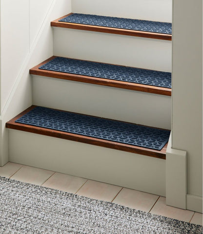 L.L.Bean | Heavyweight Waterhog Mat, Stair Treads, Set of Four, Blooming Circles