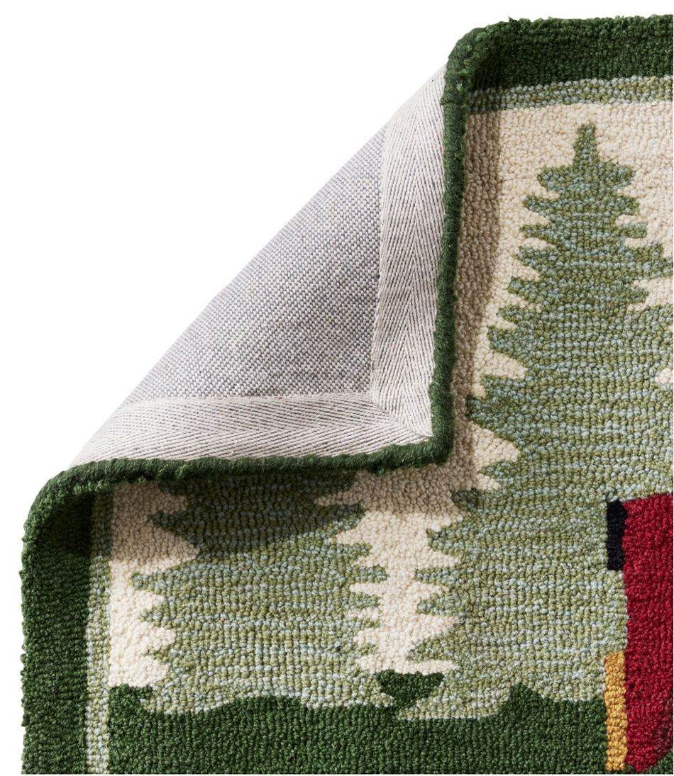 L.L.Bean | Wool Hooked Novelty Runner, Dog Caravan