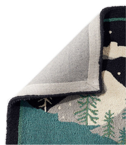 L.L.Bean | Wool Hooked Runner, Winter Woods