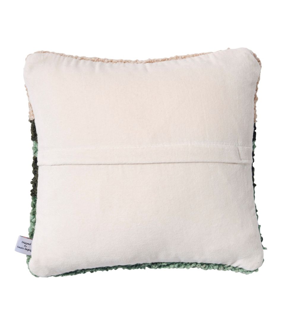 L.L.Bean | Wool Hooked Throw Pillow, Mountains, 14" x 14"