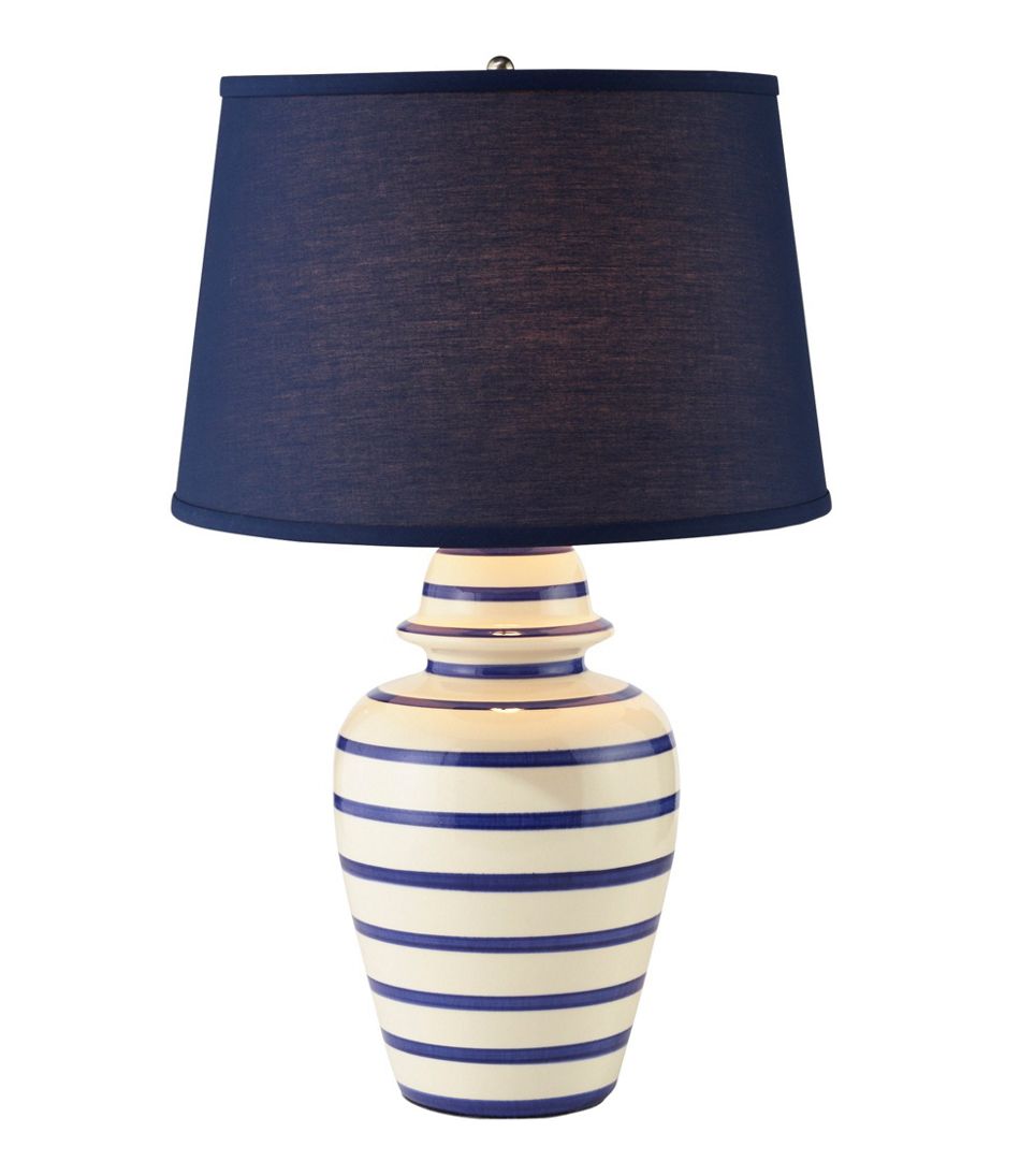 L.L.Bean | Portland Ceramic Lamp, Stripe