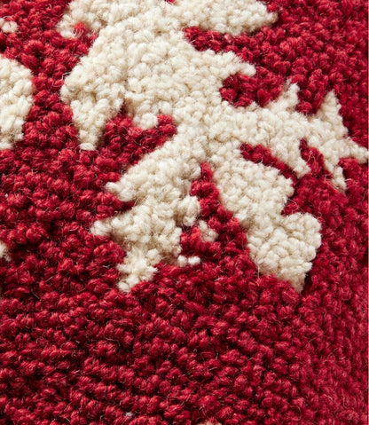 L.L.Bean | Wool Hooked Throw Pillow, Snowflake, 14" x 14"