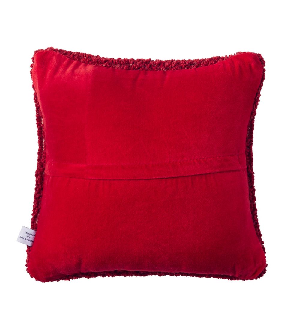 L.L.Bean | Wool Hooked Throw Pillow, Snowflake, 14" x 14"