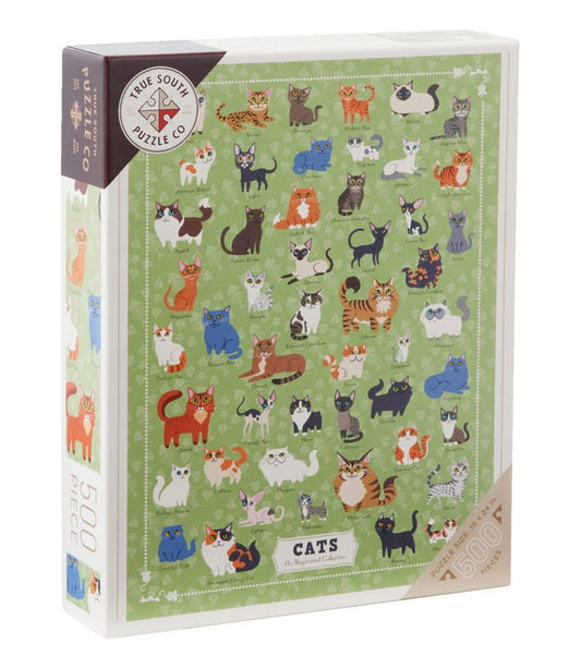 L.L.Bean | Illustrated Cats Puzzle, 500 Pieces