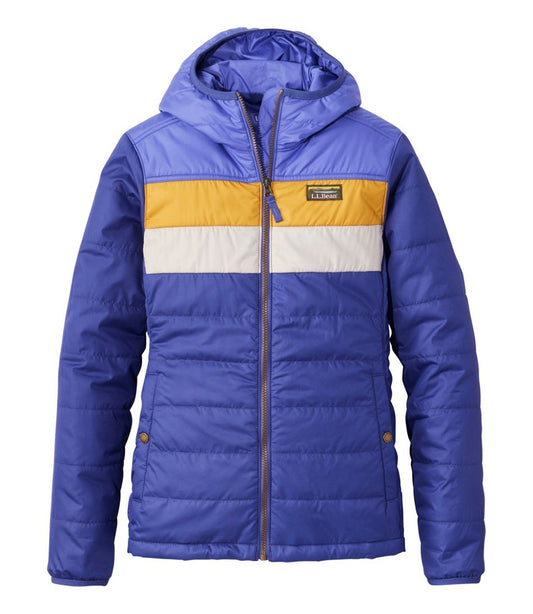 L.L.Bean | Women's Mountain Classic Puffer Hooded Jacket, Colorblock