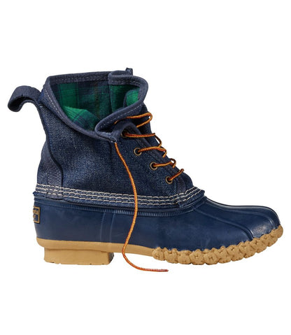 L.L.Bean | Women's Bean Boots, 8" Denim Insulated Flannel-Lined