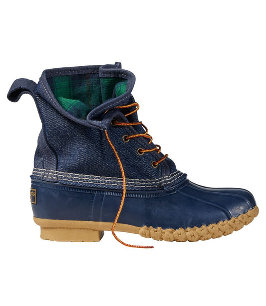L.L.Bean | Women's Bean Boots, 8" Denim Insulated Flannel-Lined