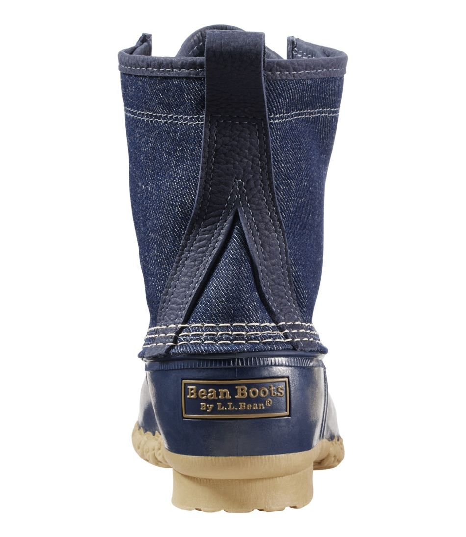 L.L.Bean | Women's Bean Boots, 8" Denim Insulated Flannel-Lined