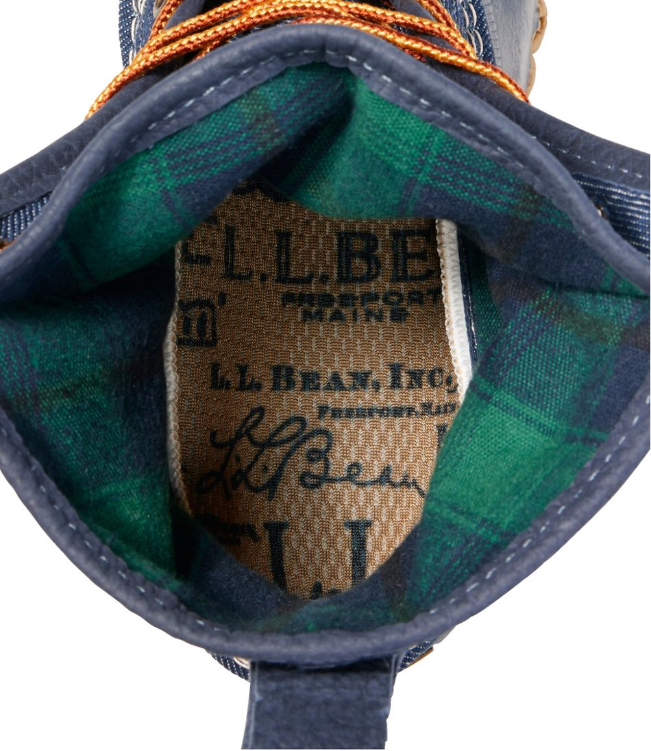 L.L.Bean | Women's Bean Boots, 8" Denim Insulated Flannel-Lined