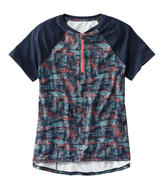 L.L.Bean | Women's Comfort Cycling Jersey Print Short-Sleeve