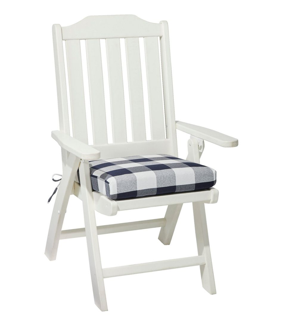 L.L.Bean | All-Weather Folding/Armless Chair Cushion, Buffalo Plaid