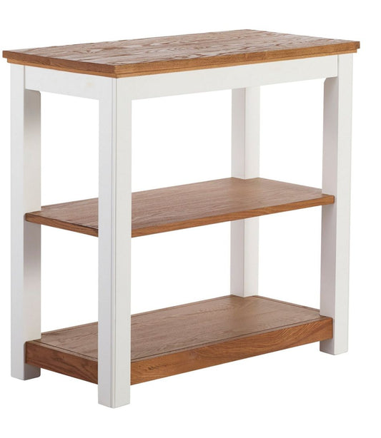 L.L.Bean | Painted Farmhouse Two-Shelf Console, Wood Top